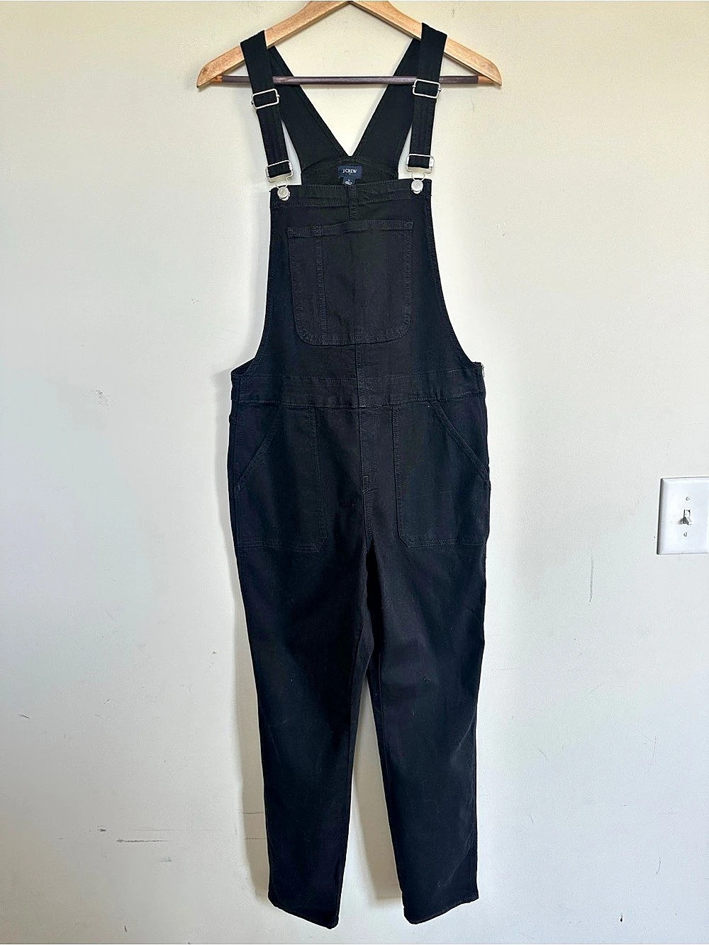 J.Crew Slouchy Boyfriend Overall in Black, Black, Medium